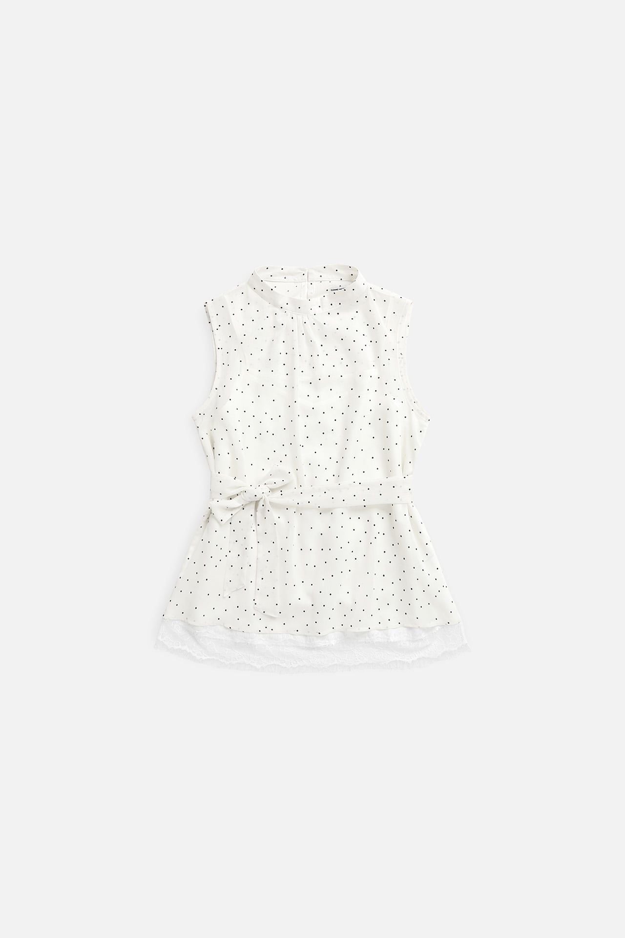 Áo Polka Dot Gathers Romper