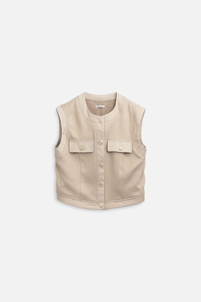  Áo Square Sleeveless Pocket 
