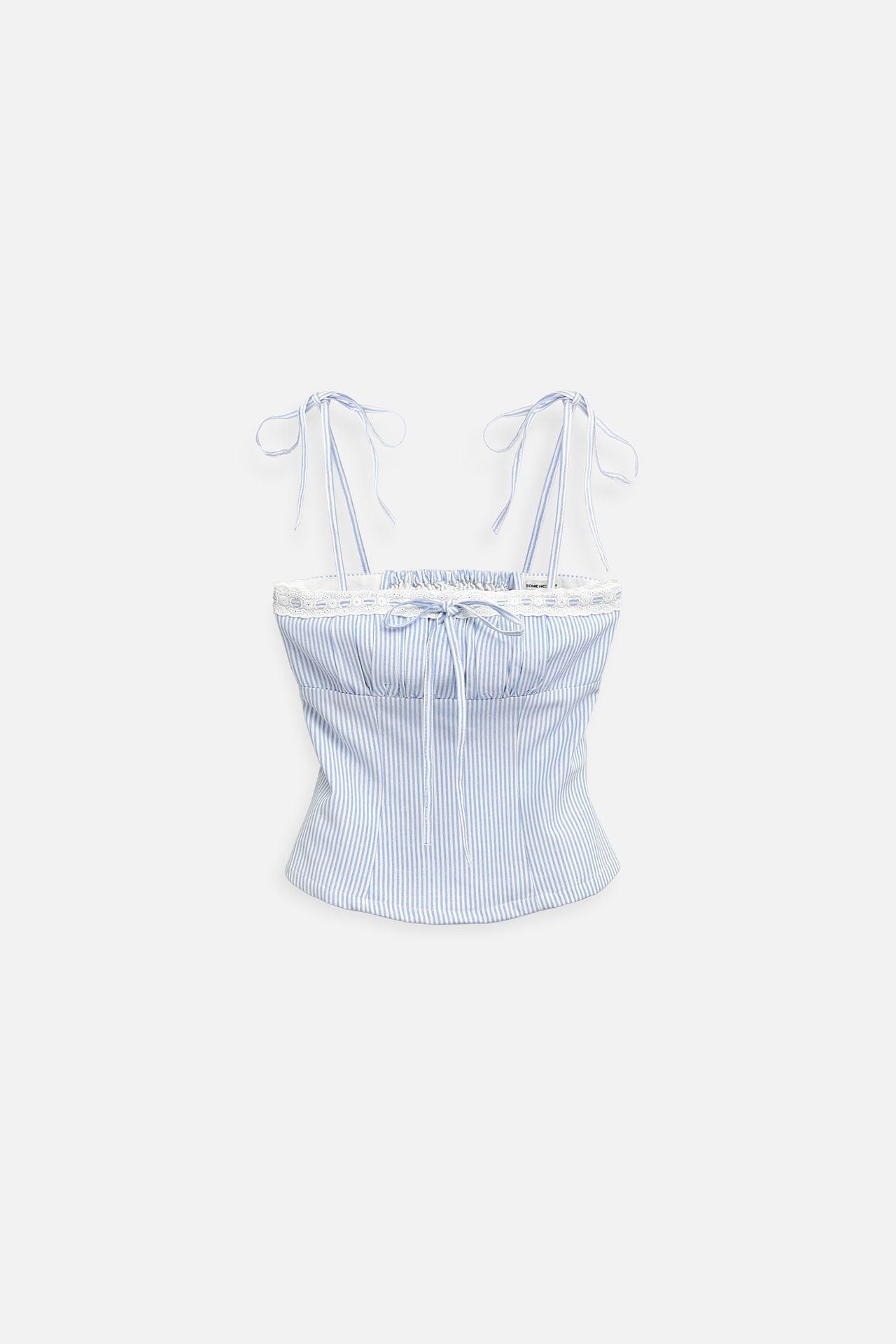 Áo Pinstripe Corset Cami