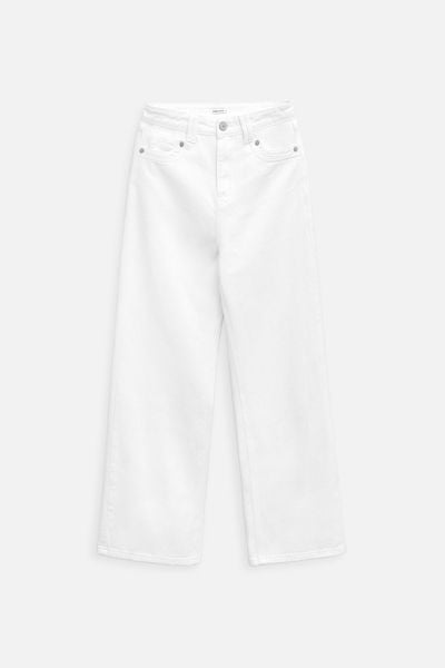 Quần Jean Straight White Basic