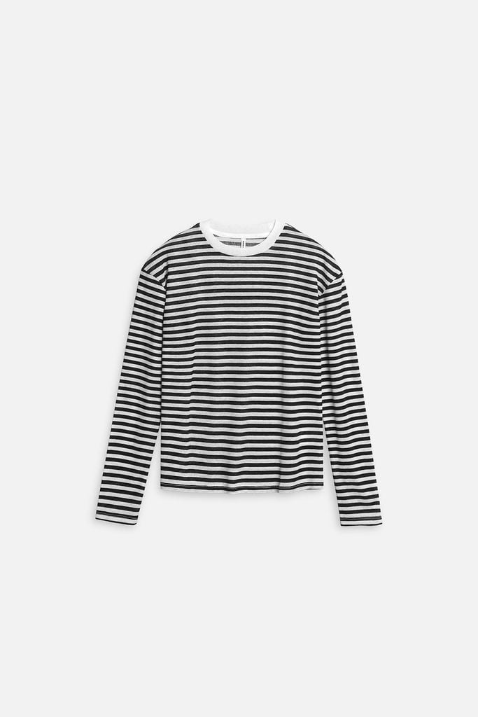  Áo Thun Tay Dài Horizontal Stripe 