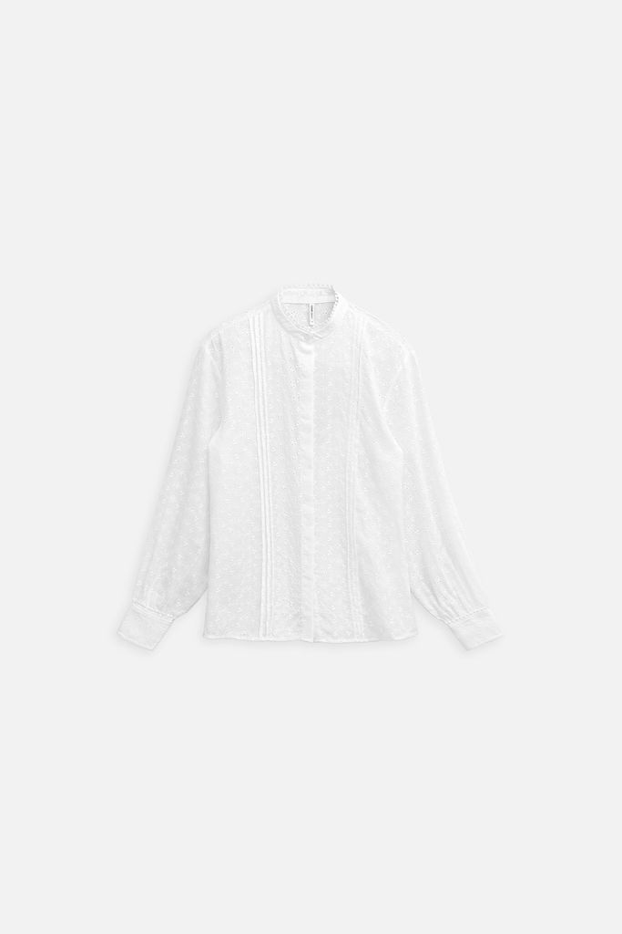  Áo Eyelet Blouse Long Sleeves 