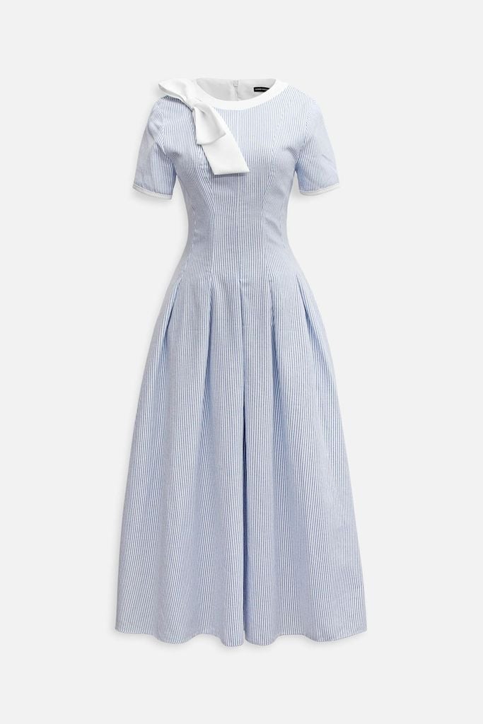  Đầm Dài Sideneck Bowtie Gentle 