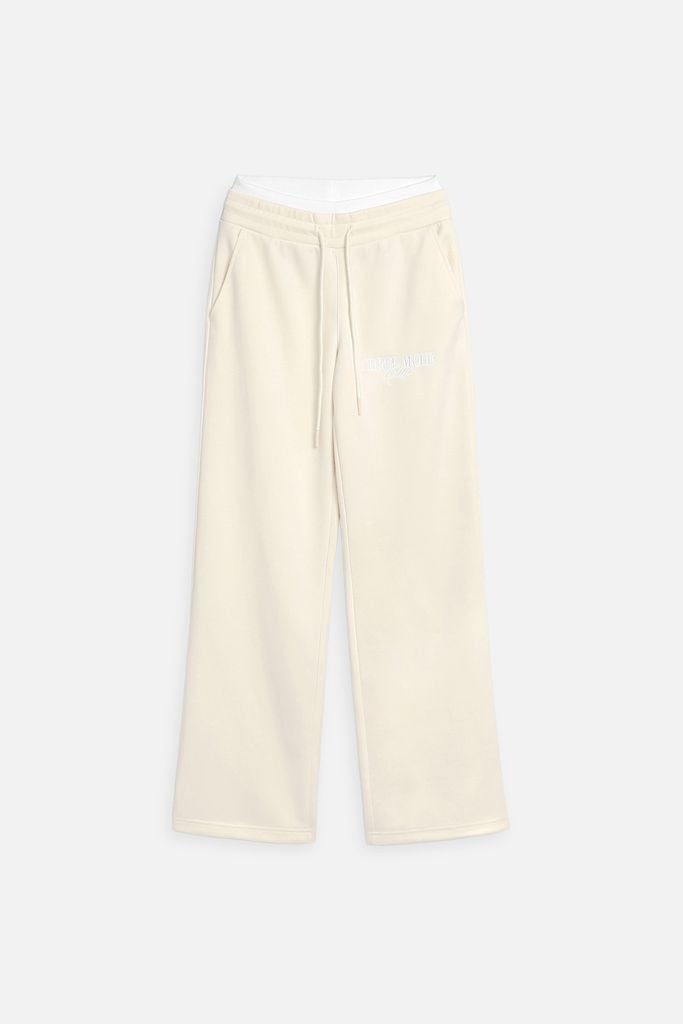  Quần Dài Sweatpants Ống Rộng Phối Bo Lưng 