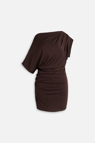 Đầm Ngắn Thun Ôm Lệch Vai Hera Dress