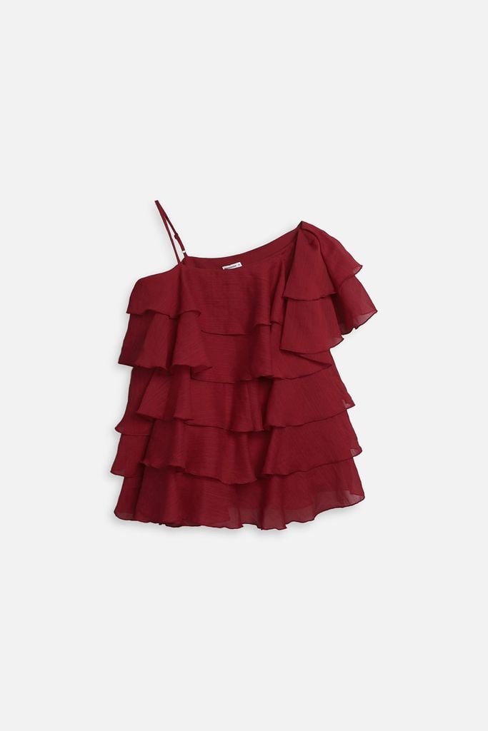  Áo Cloudy Layer One Shoulder Mini 