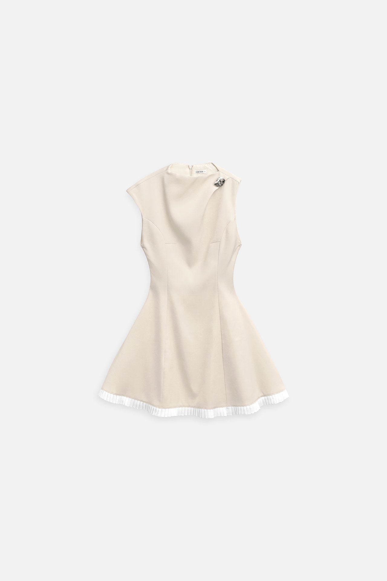 Đầm Ngắn Sleeveless Pleated Hem Detail