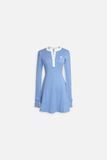 Đầm Ngắn Tay Dài Ribbed Dress