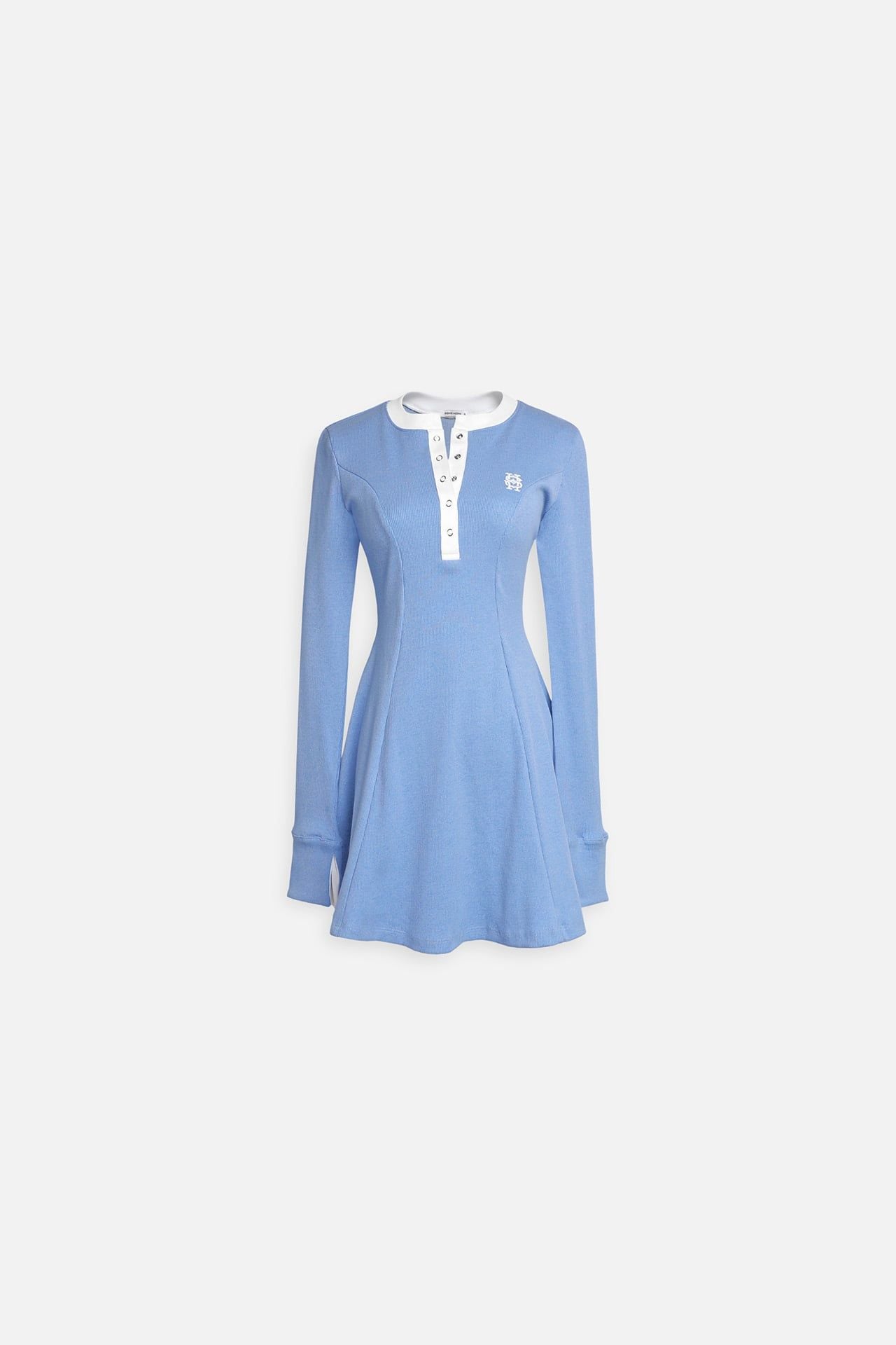 Đầm Ngắn Tay Dài Ribbed Dress
