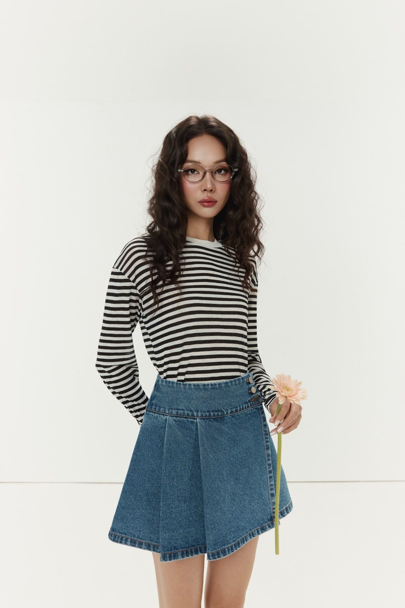Áo Thun Tay Dài Horizontal Stripe