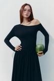 Đầm Dài Velour Muse Black
