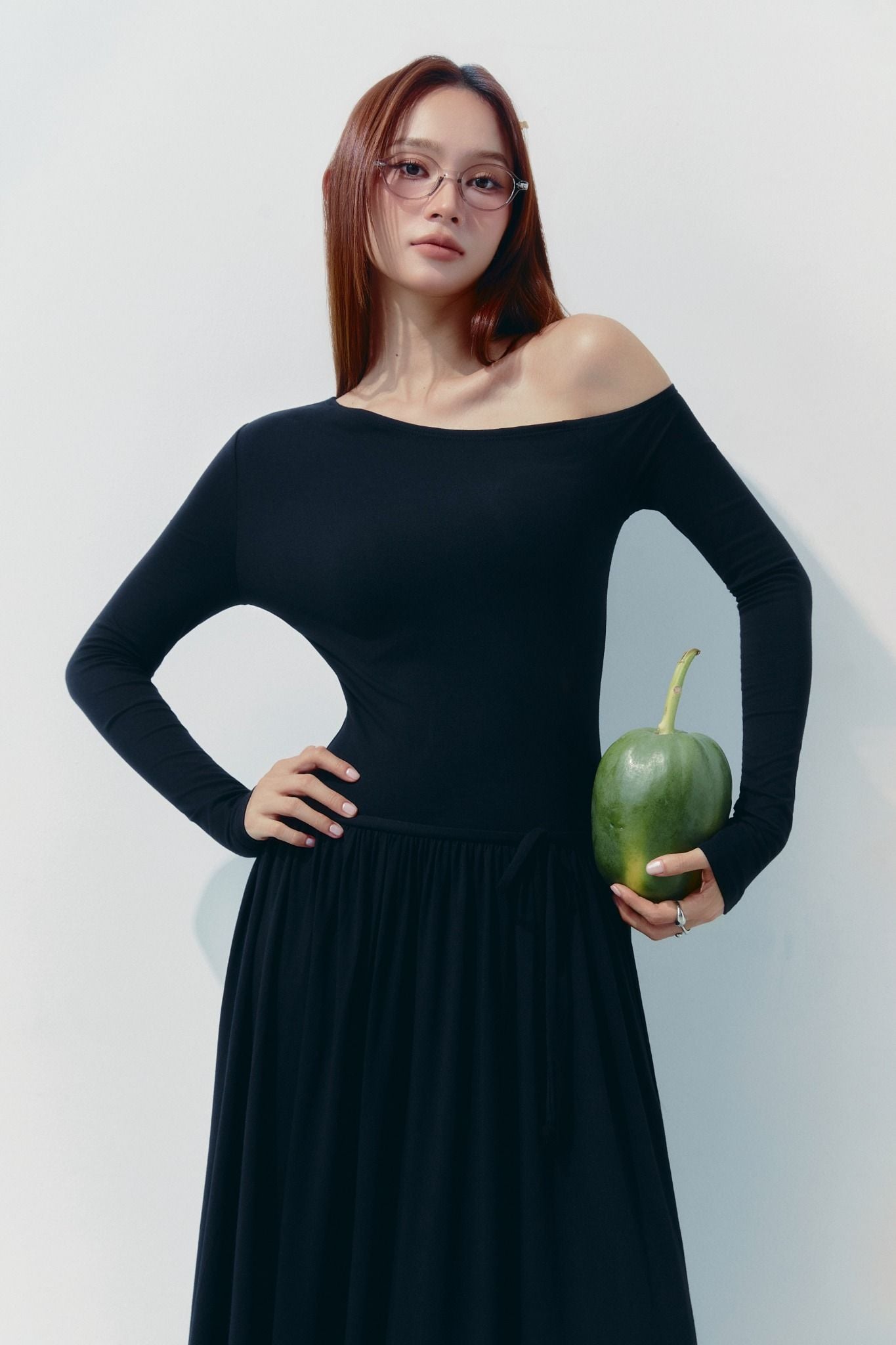 Đầm Dài Velour Muse Black