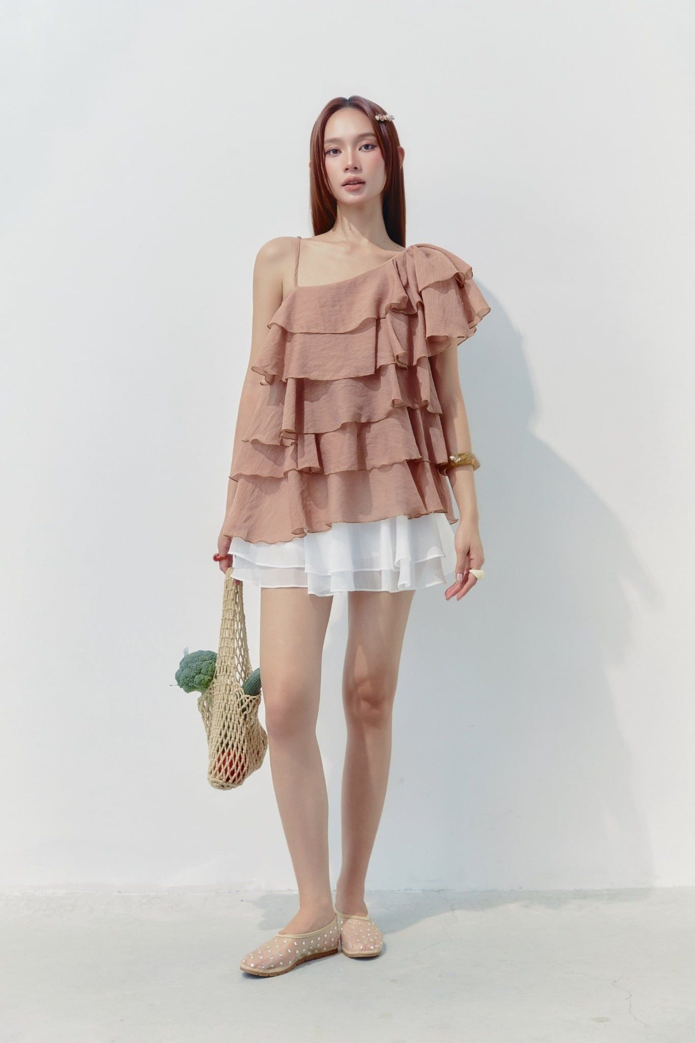Áo Cloudy Layer One Shoulder Mini
