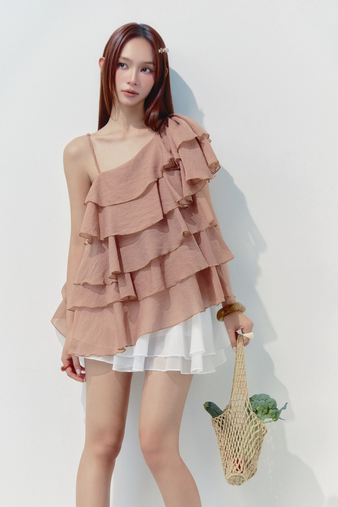 Áo Cloudy Layer One Shoulder Mini