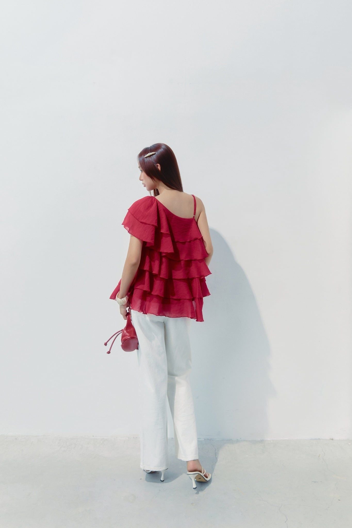 Quần Jean Straight White Basic