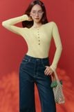 Quần Jean Straight Light Flare Blue