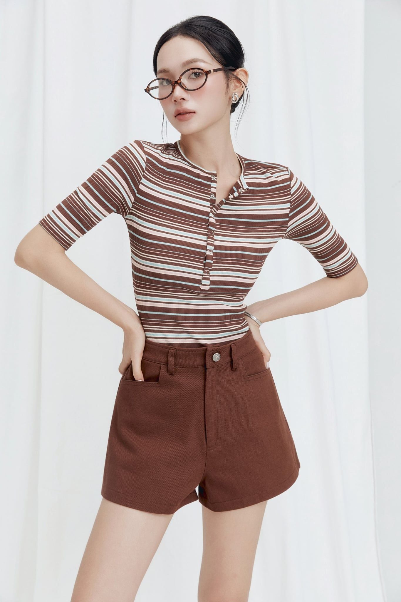 Quần Short Denim High Waist