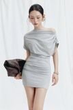Đầm Ngắn Thun Ôm Lệch Vai Hera Dress