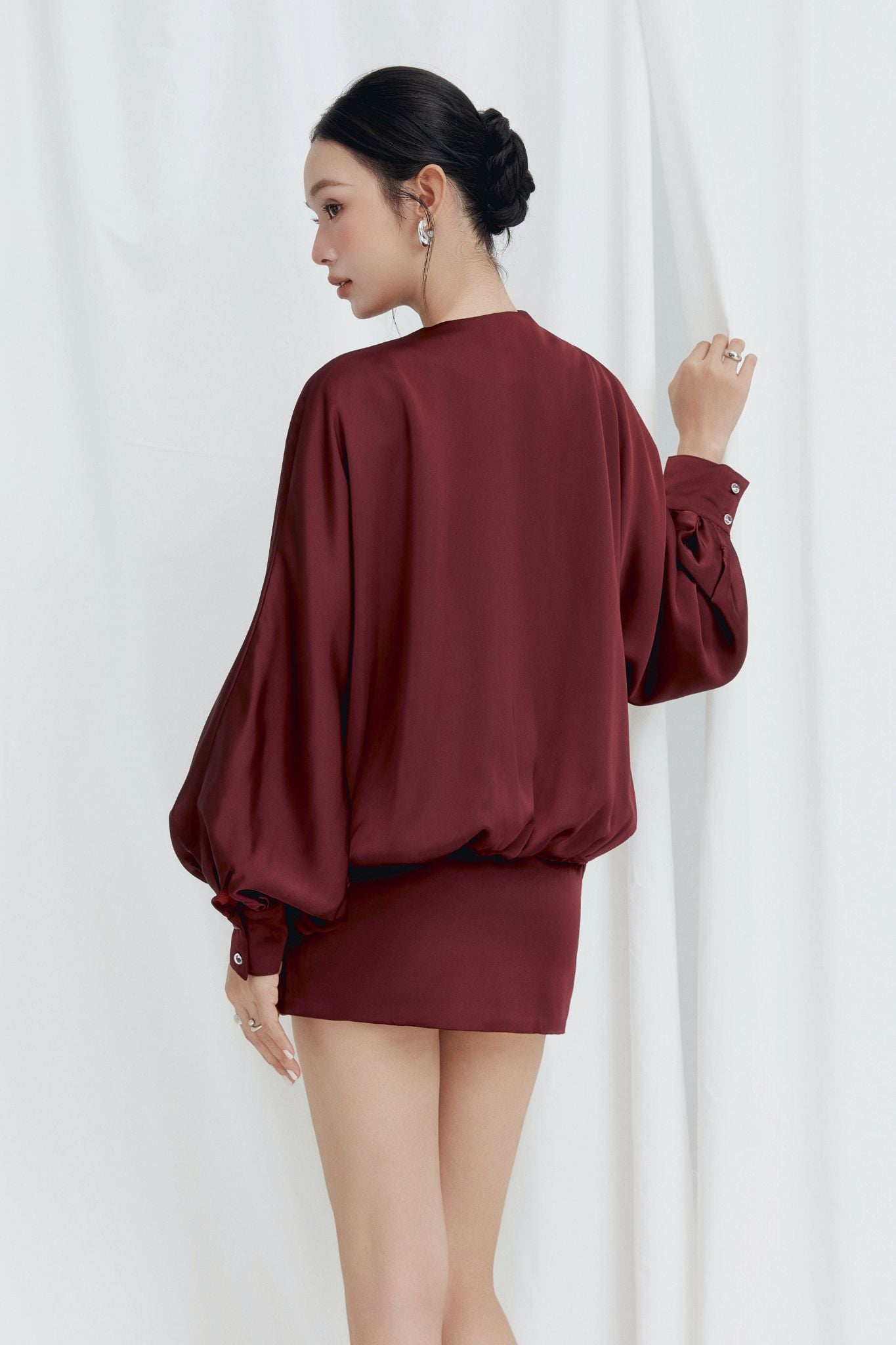 Đầm Ngắn Cloudy Bow Style