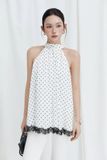 Áo Yếm Chấm Bi Phối Ren Polka Dot Top