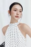 Áo Yếm Chấm Bi Phối Ren Polka Dot Top