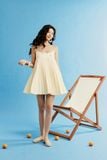 Đầm Ngắn 2 Dây Babydoll Dập Ly Aria Top