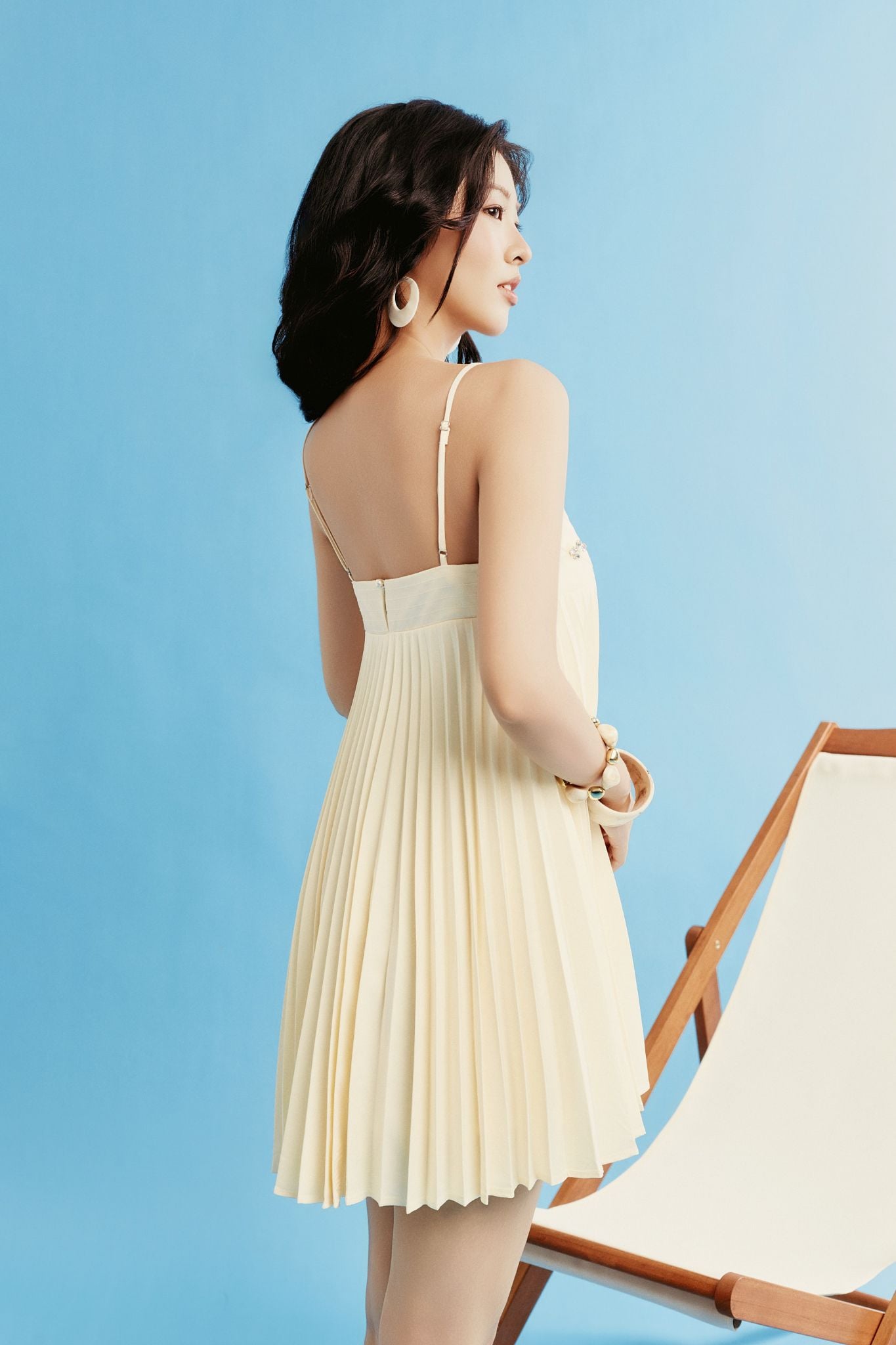 Đầm Ngắn 2 Dây Babydoll Dập Ly Aria Top