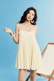Đầm Ngắn 2 Dây Babydoll Dập Ly Aria Top