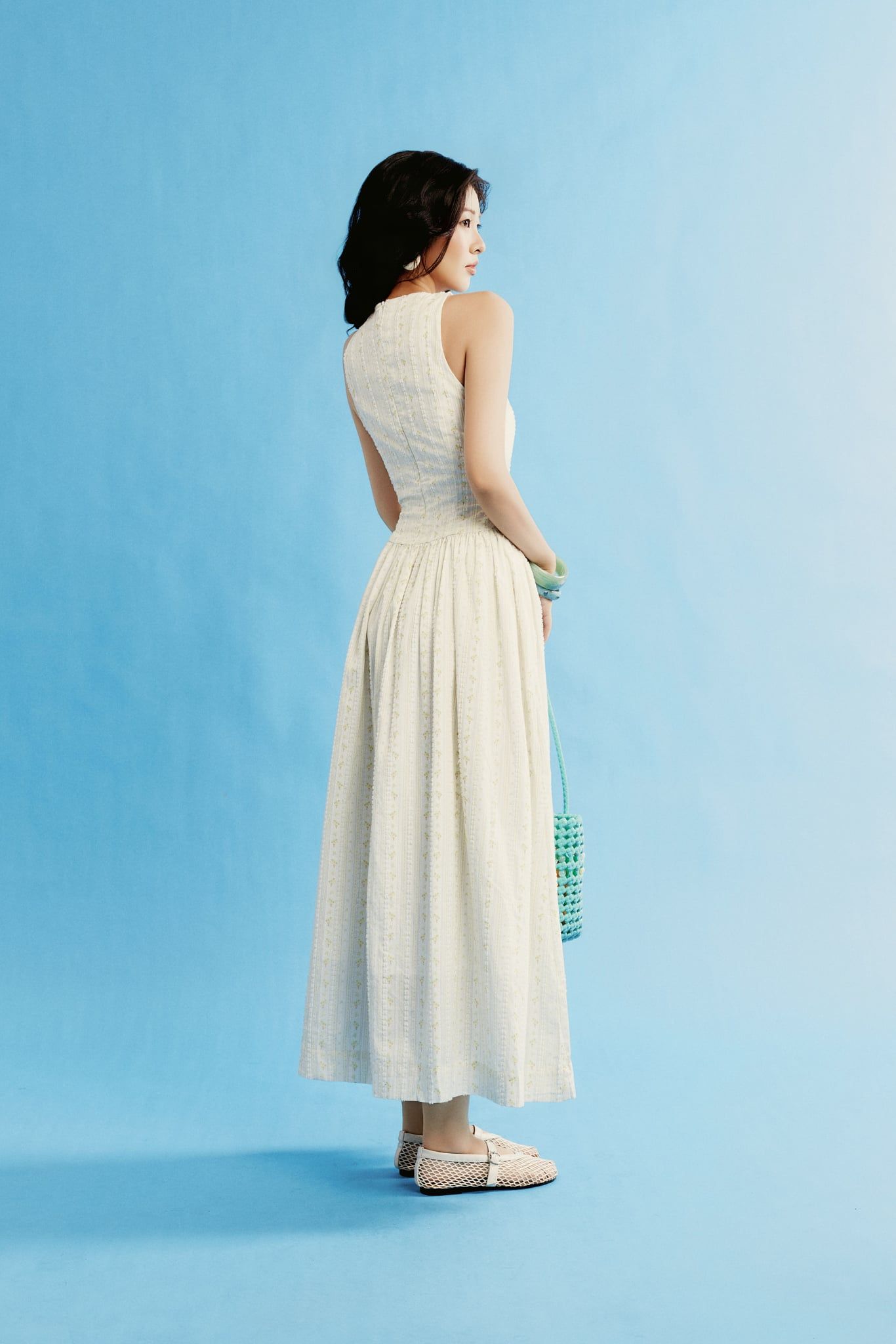 Đầm Dài Elara Tie Waist Midi