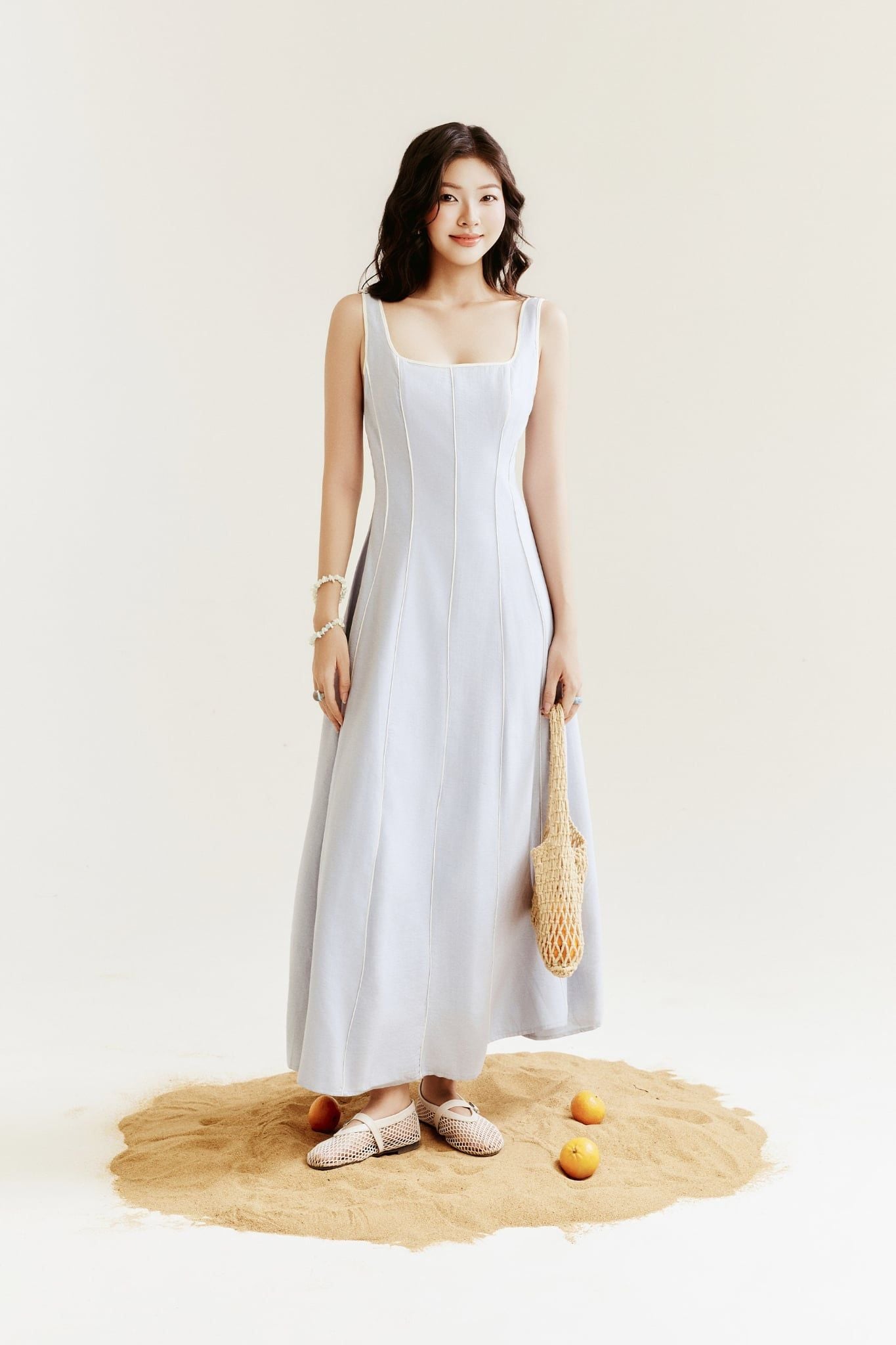  Đầm Dài Lyra Linen Midi 