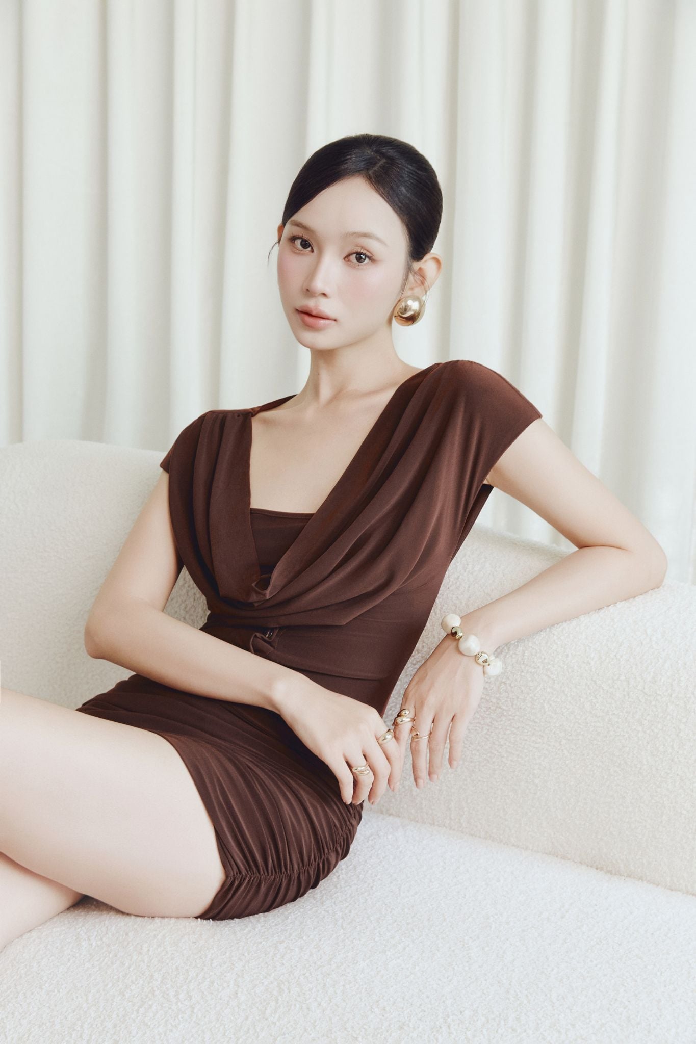 Đầm Ngắn Sophie Drape Ladong