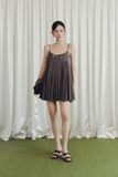 Đầm Ngắn 2 Dây Babydoll Dập Ly Aria Top