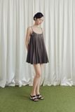 Đầm Ngắn 2 Dây Babydoll Dập Ly Aria Top