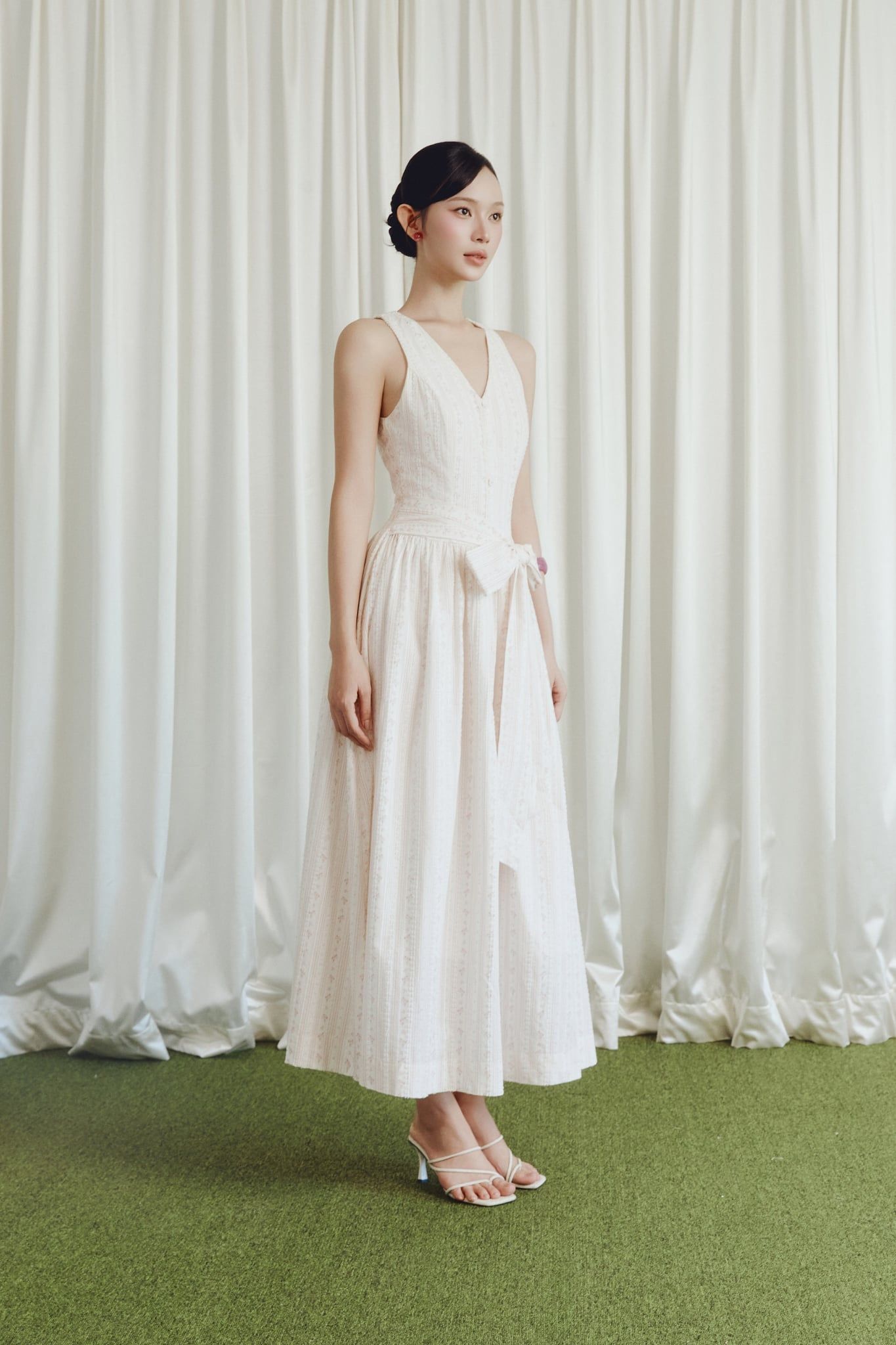 Đầm Dài Elara Tie Waist Midi