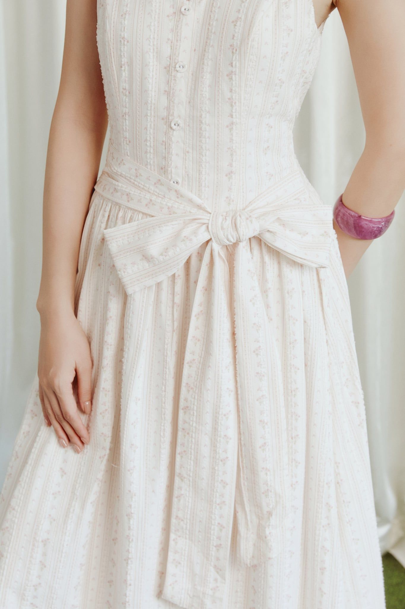 Đầm Dài Elara Tie Waist Midi