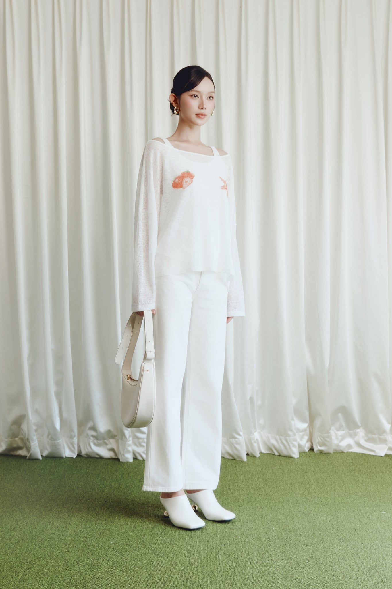 Quần Jean Straight White Basic