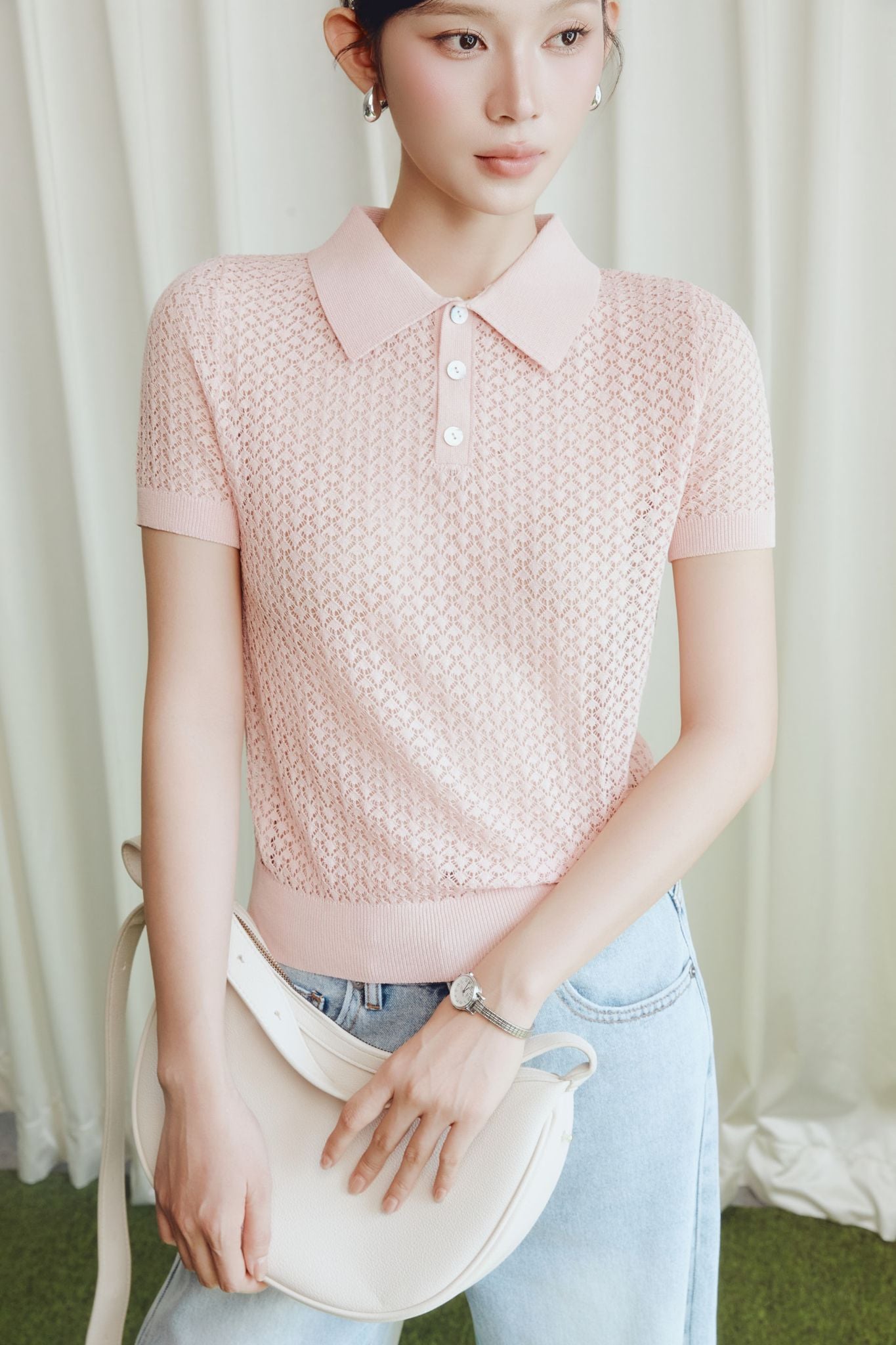 Áo Polo Rosé Knit