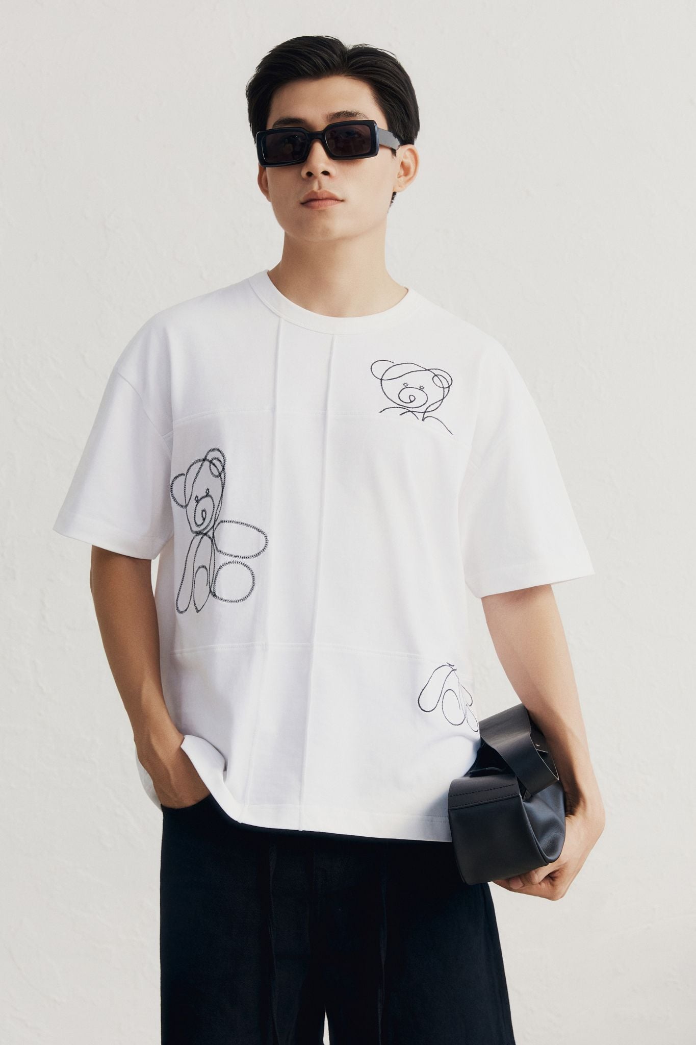  Áo Thun Oversize Grid Bear 