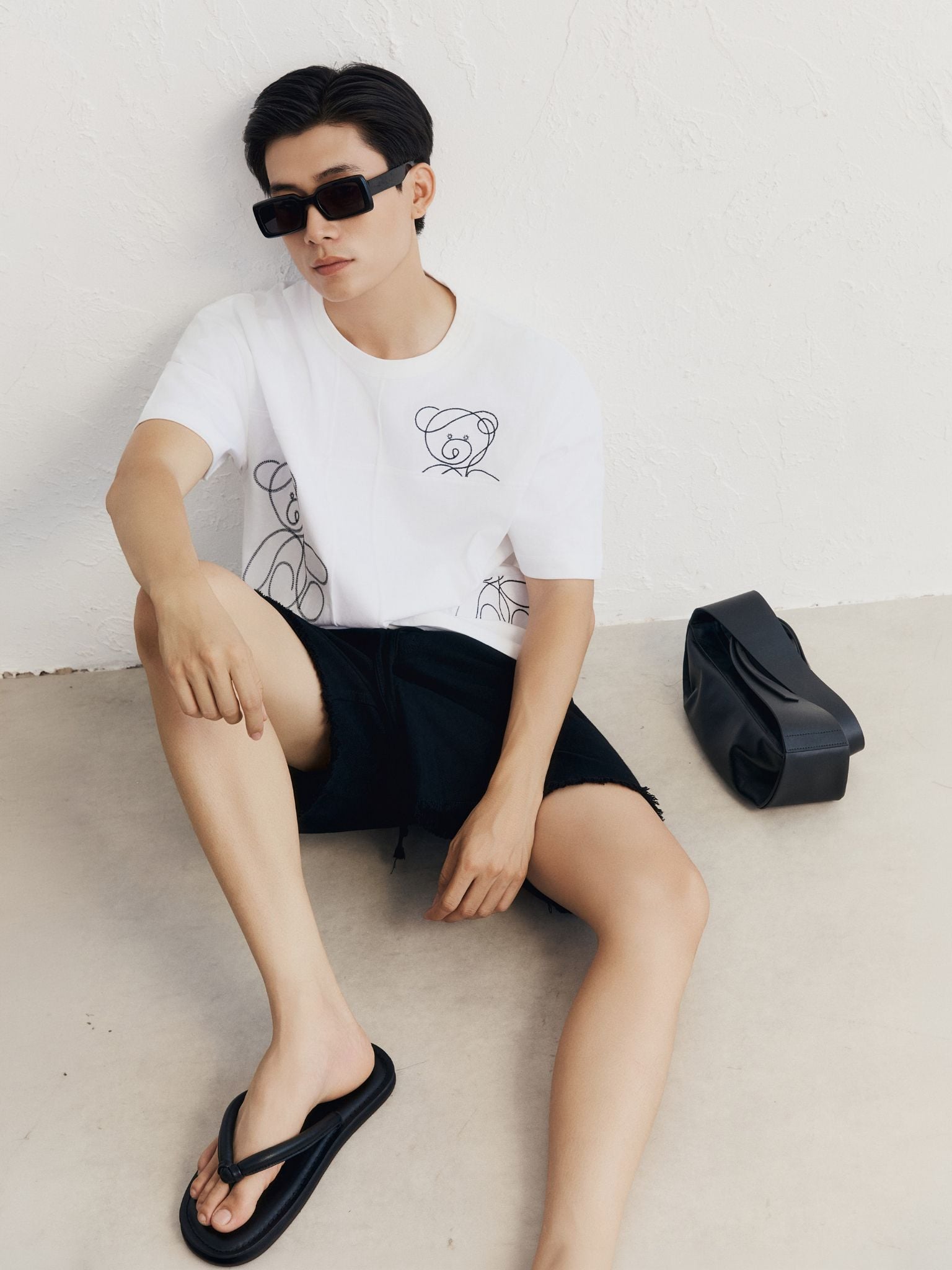 Áo Thun Oversize Grid Bear