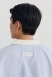 Áo Polo Oversize Oxford Sọc Phối Thun