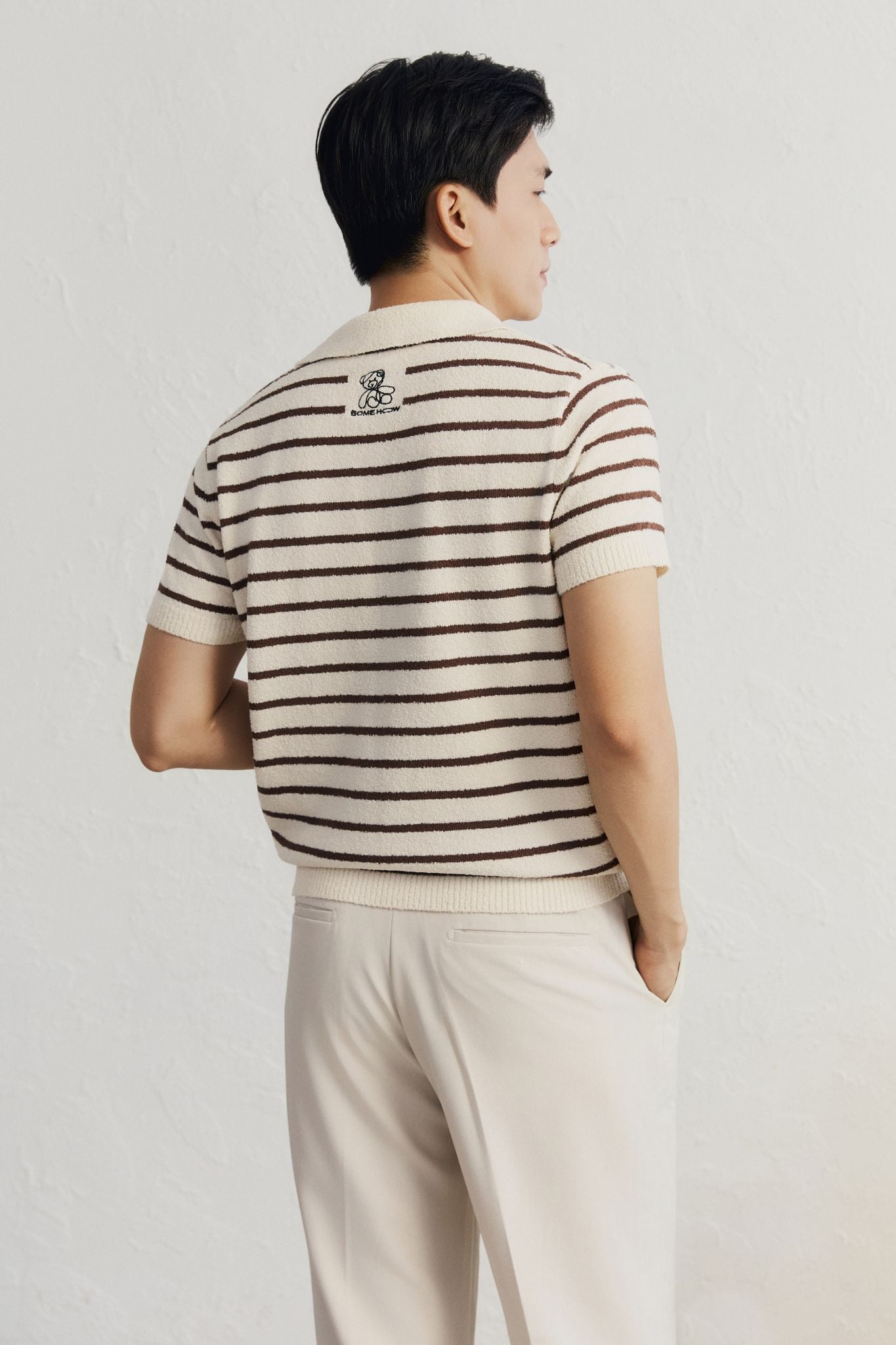 Áo Polo Regular Dệt Kim Stripe