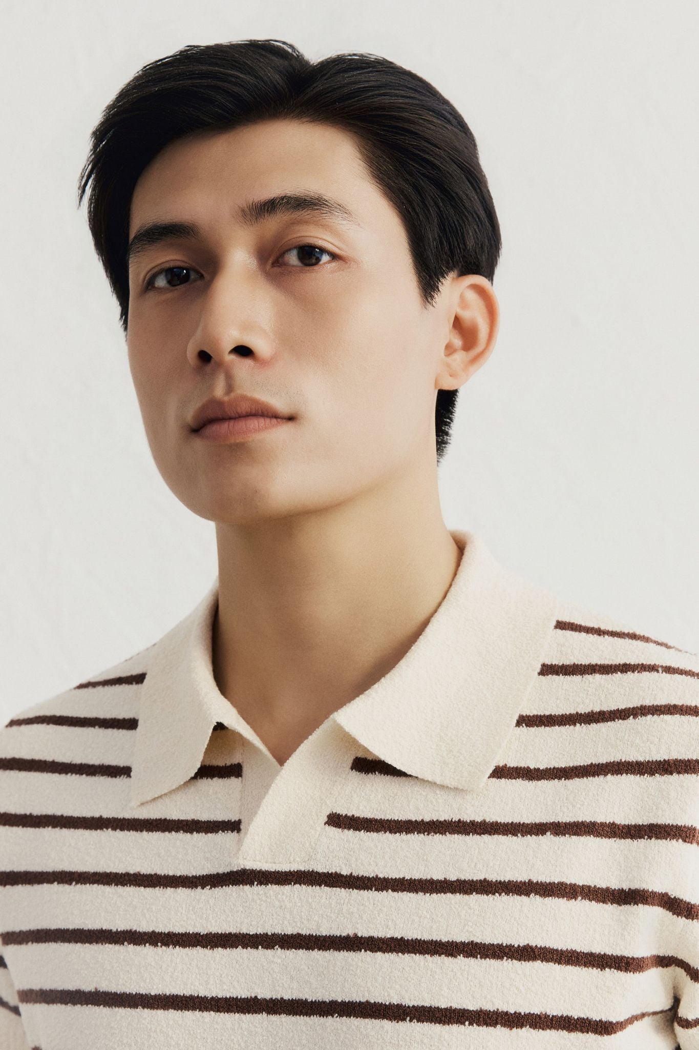  Áo Polo Regular Dệt Kim Stripe 