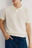 Áo Polo Boxy Dệt Kim Mesh Bear