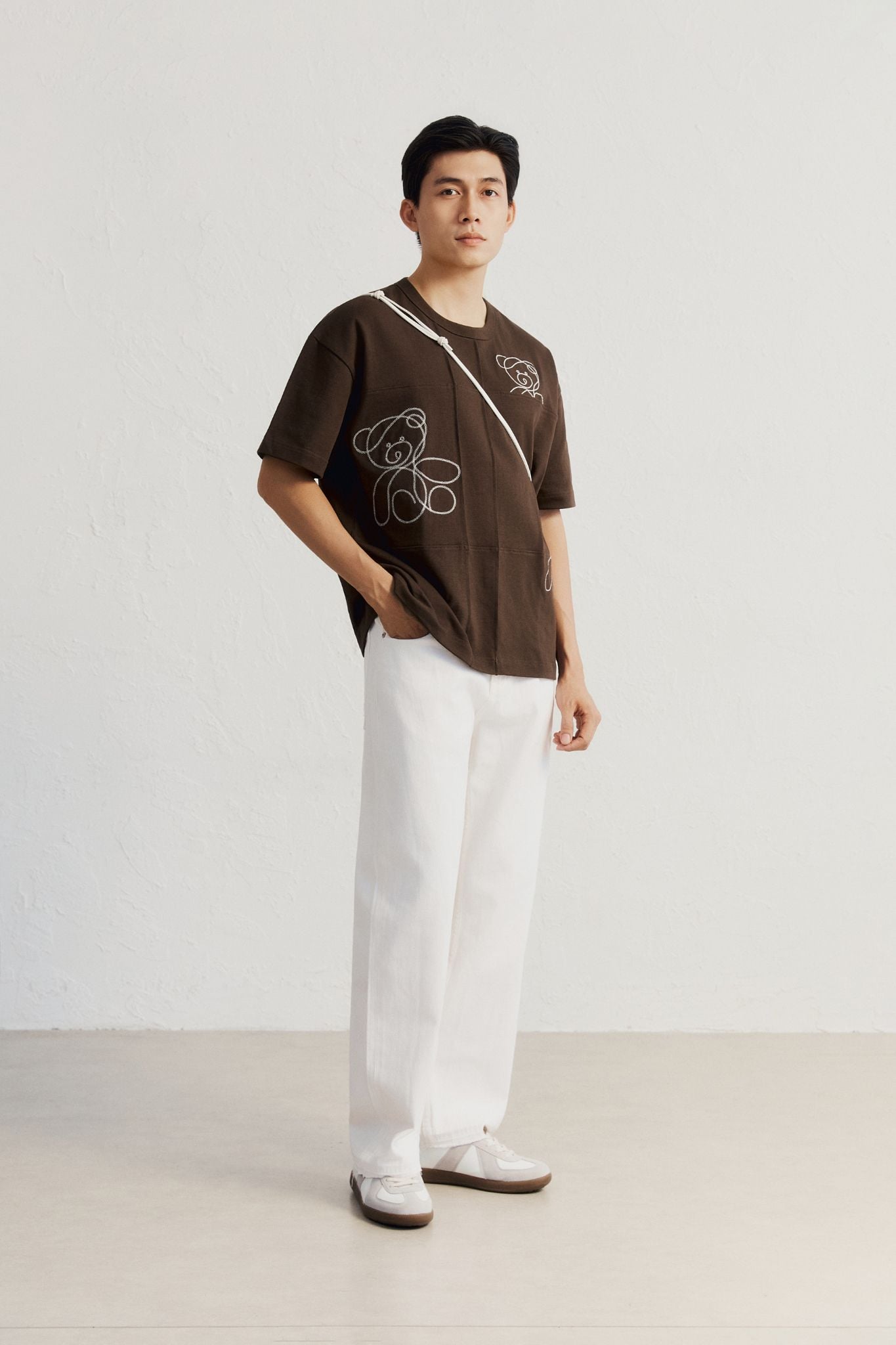 Áo Thun Oversize Grid Bear