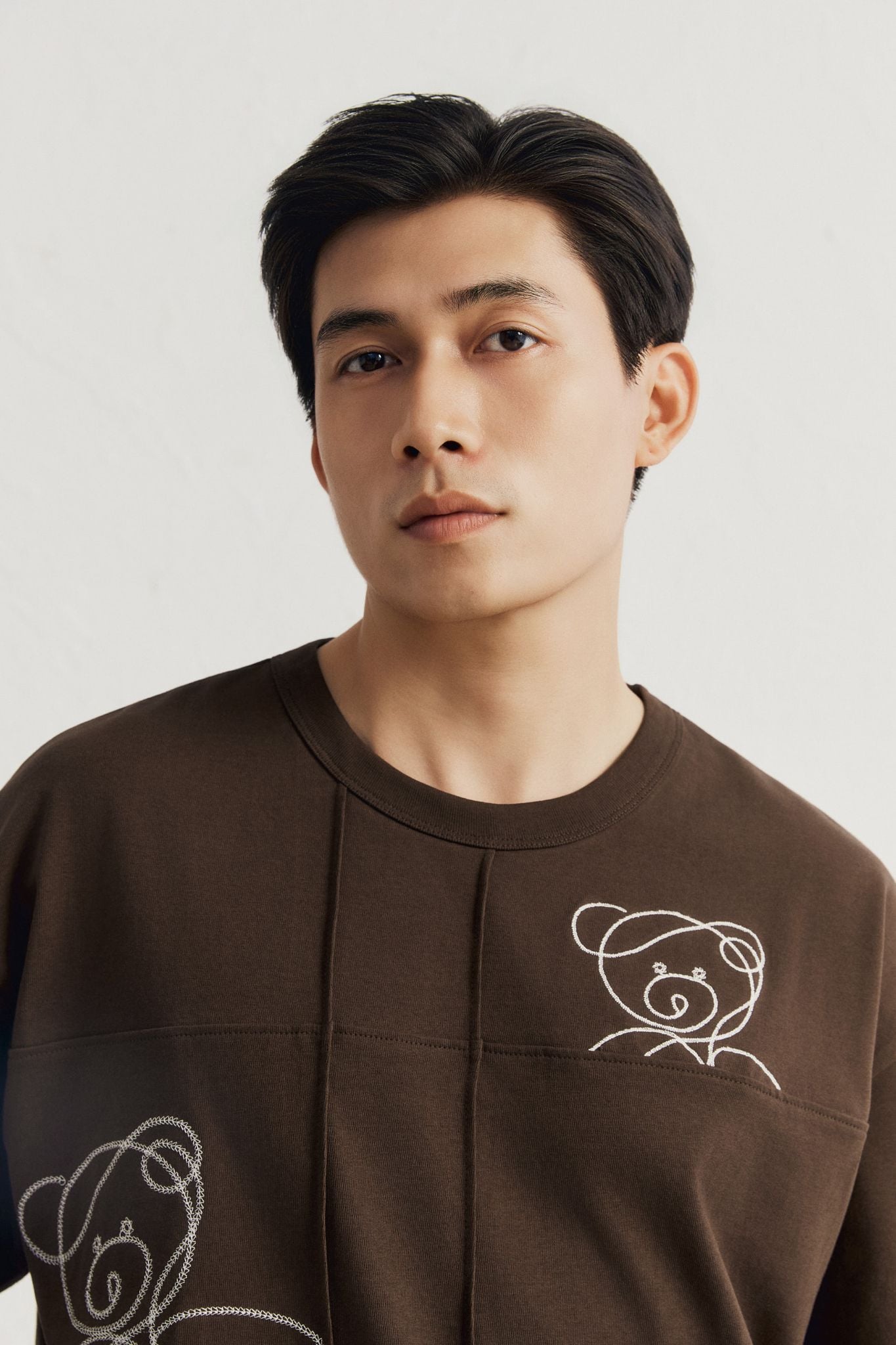 Áo Thun Oversize Grid Bear
