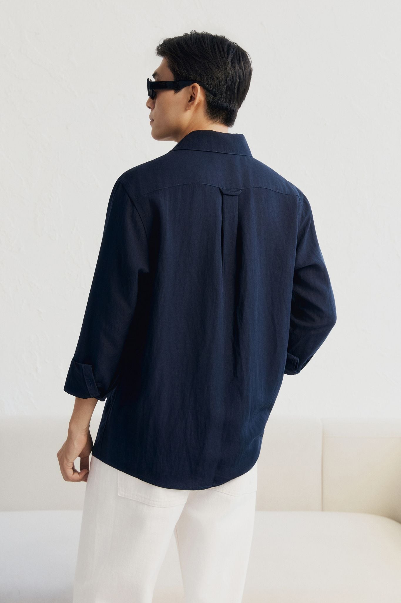 Áo Sơ Mi Relaxed Contrast Stitch Pocket