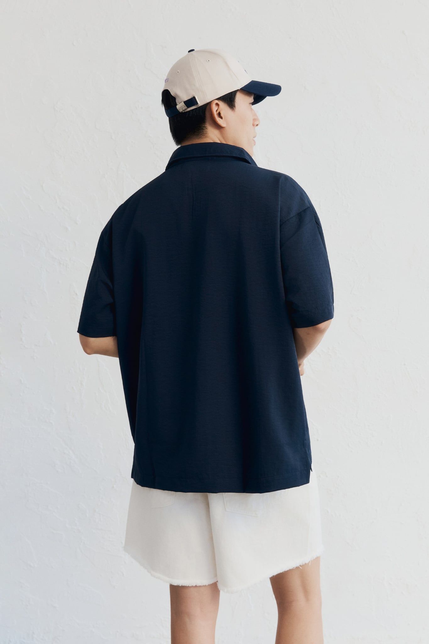 Áo Sơ Mi Cổ Chui Blue Black