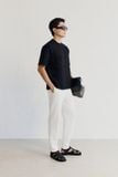 Áo Thun Boxy Rã Thân Trước Sau Black