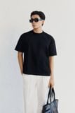 Áo Thun Boxy Rã Thân Trước Sau Black