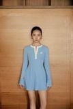 Đầm Ngắn Tay Dài Ribbed Dress
